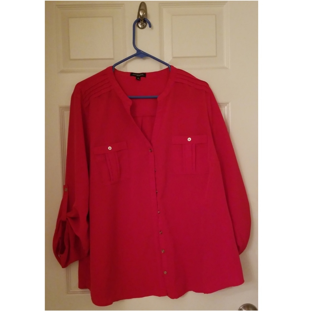 ***Plus Size button down Blouse***